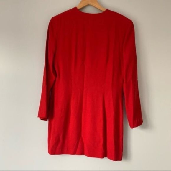 Vintage Joseph Ribkoff red fabric spring jacket US 8 - Picture 2 of 6